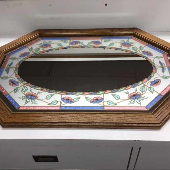 Vintage 80/90’s Floral Mirror. - Picture 2 of 3
